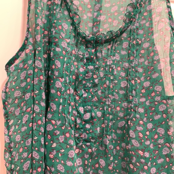 American Eagle Sheer Floral Tank Top - Picture 2 of 2